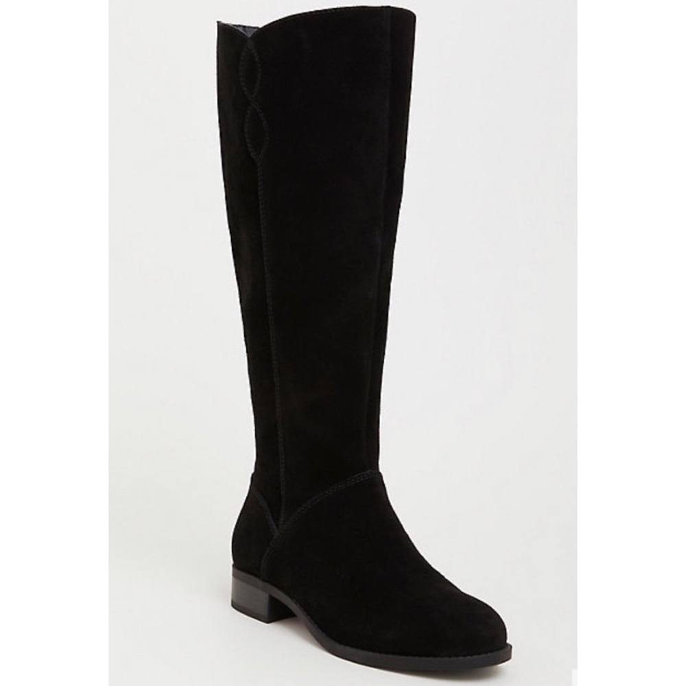 Wide Calf genuine suede Boots